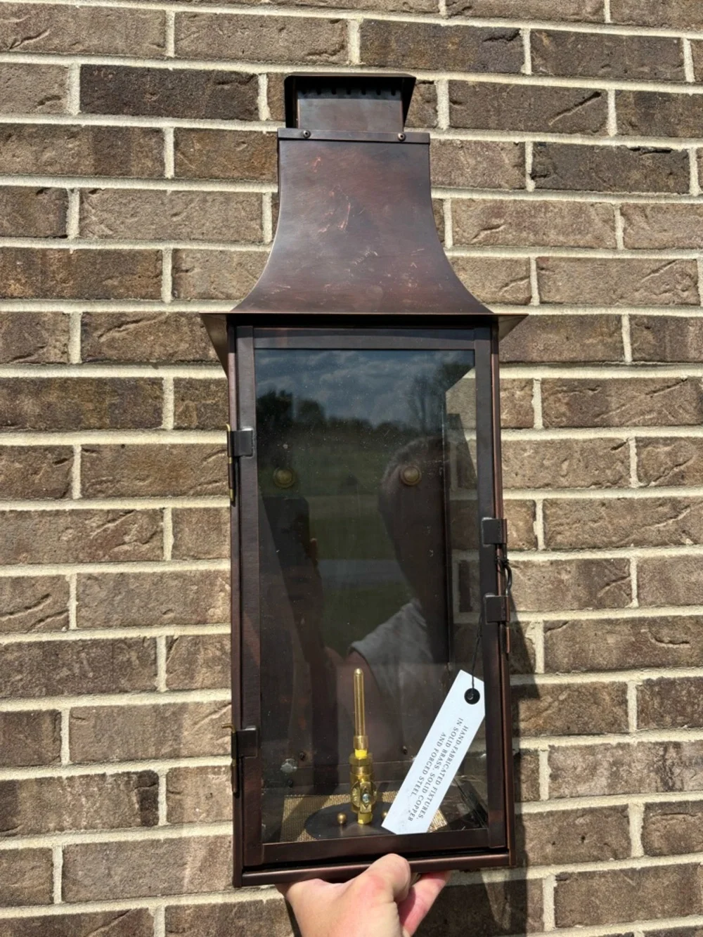 Fourteenth Colony Lighting Outdoor Gas Wall Lantern with Clear Glass